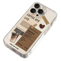 Coffee Phone Cases For iPhone 16 15 14 13 12 11 Pro Max XR 8 7 Plus 13 12 Mini Soft Transparent Cover