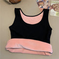 Women's Winter Thermal Underwear Top Seamless Plus Velvet Shirt Sleeveless Vest Warm Female Undershirt Solid Color Sexy Lingerie
